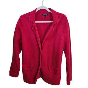 Lands' End Fine Gauge Button Front Sweater Blazer All Season Size L